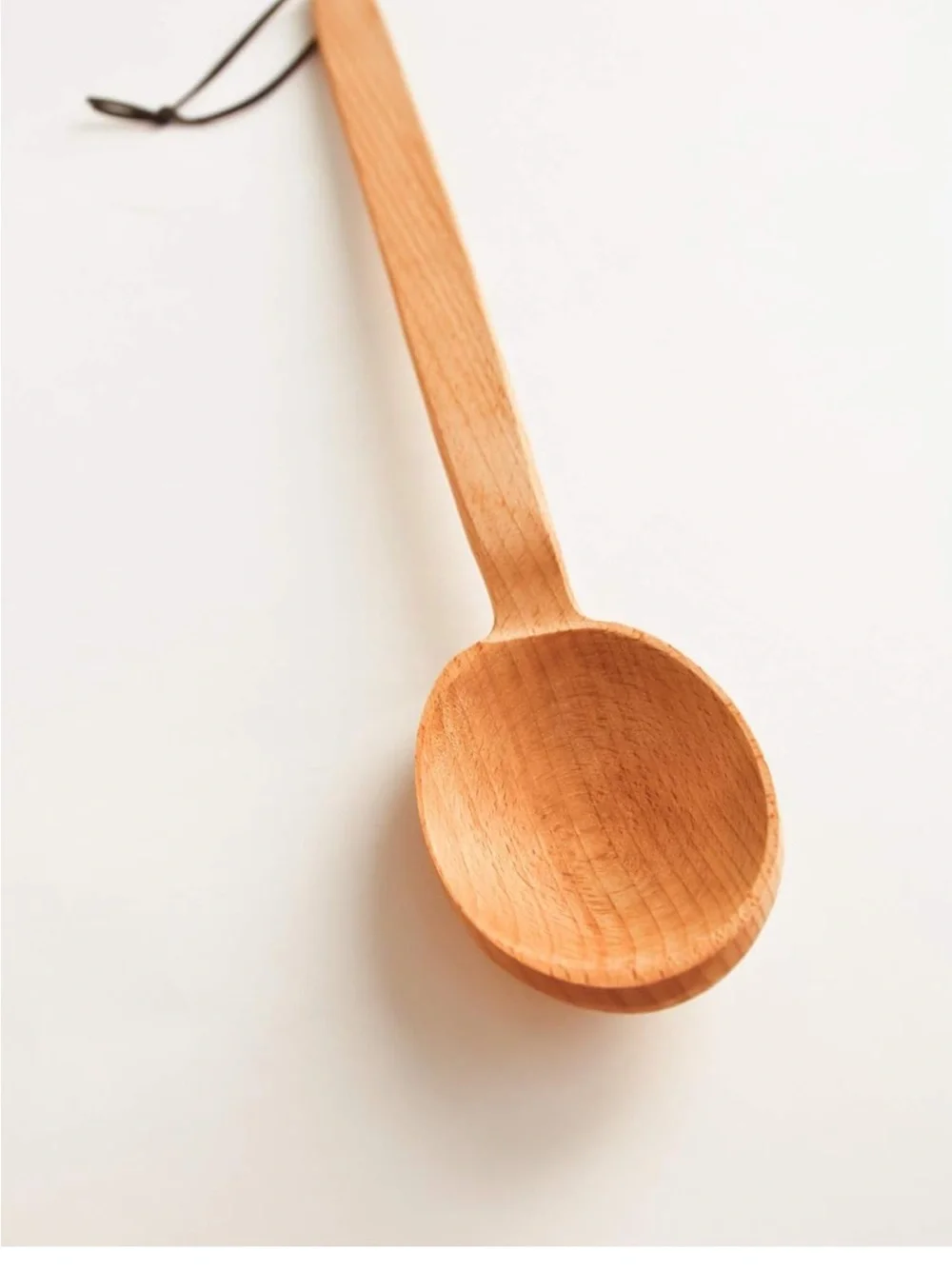 Wooden Cooking Spoon - Natural Brown Long-Handle